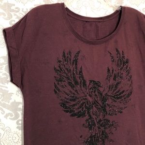 Rock & Republic Short Sleeve Sweatshirt Crew Neck